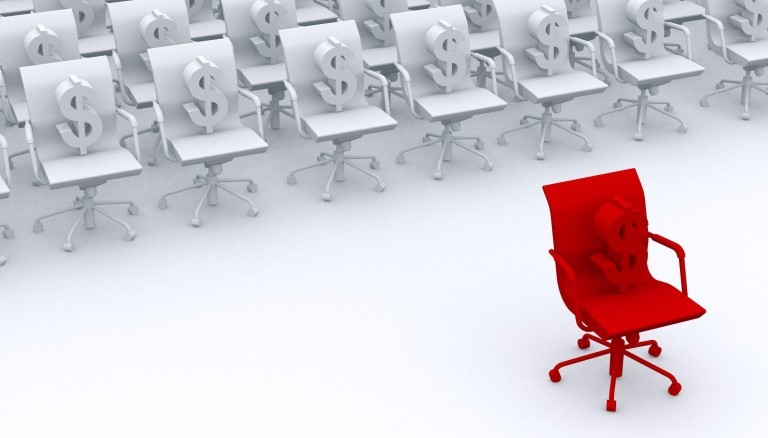 10693530 - red chair as leadership concept