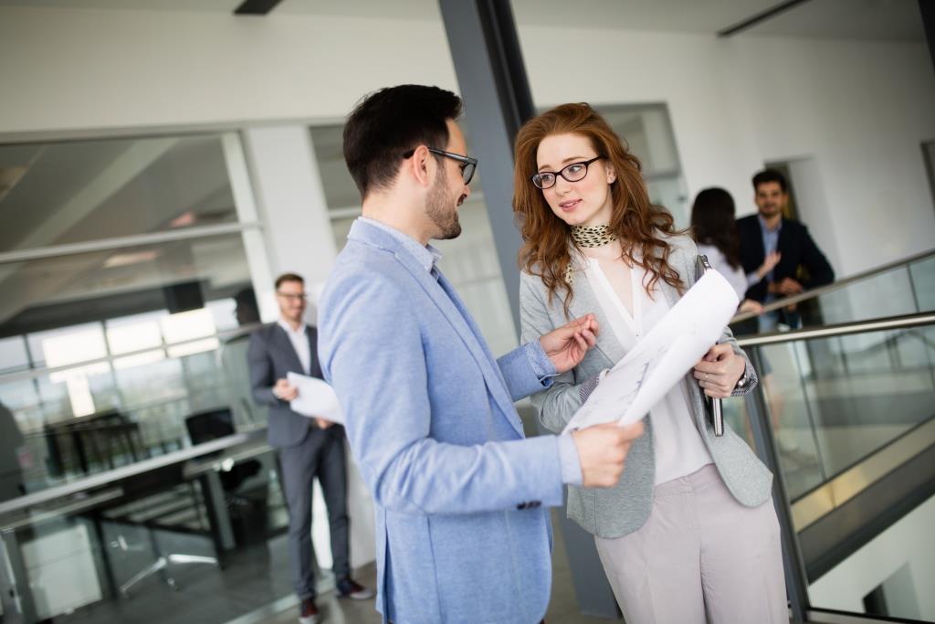 Business meeting and cooperation by business people in office