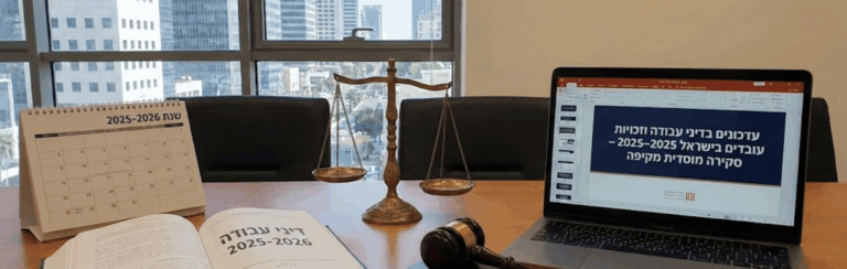 עדכונים בדיני עבודה וזכויות עובדים בישראל 2025–2026 – סקירה מוסדית מקיפה