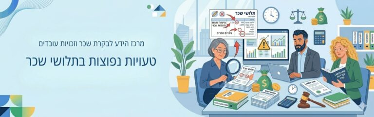 מאמר מס' 3: טעויות נפוצות בתלושי שכר