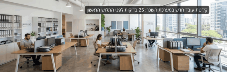 Open-plan office with employees at wooden desks, bright natural light, and large windows.